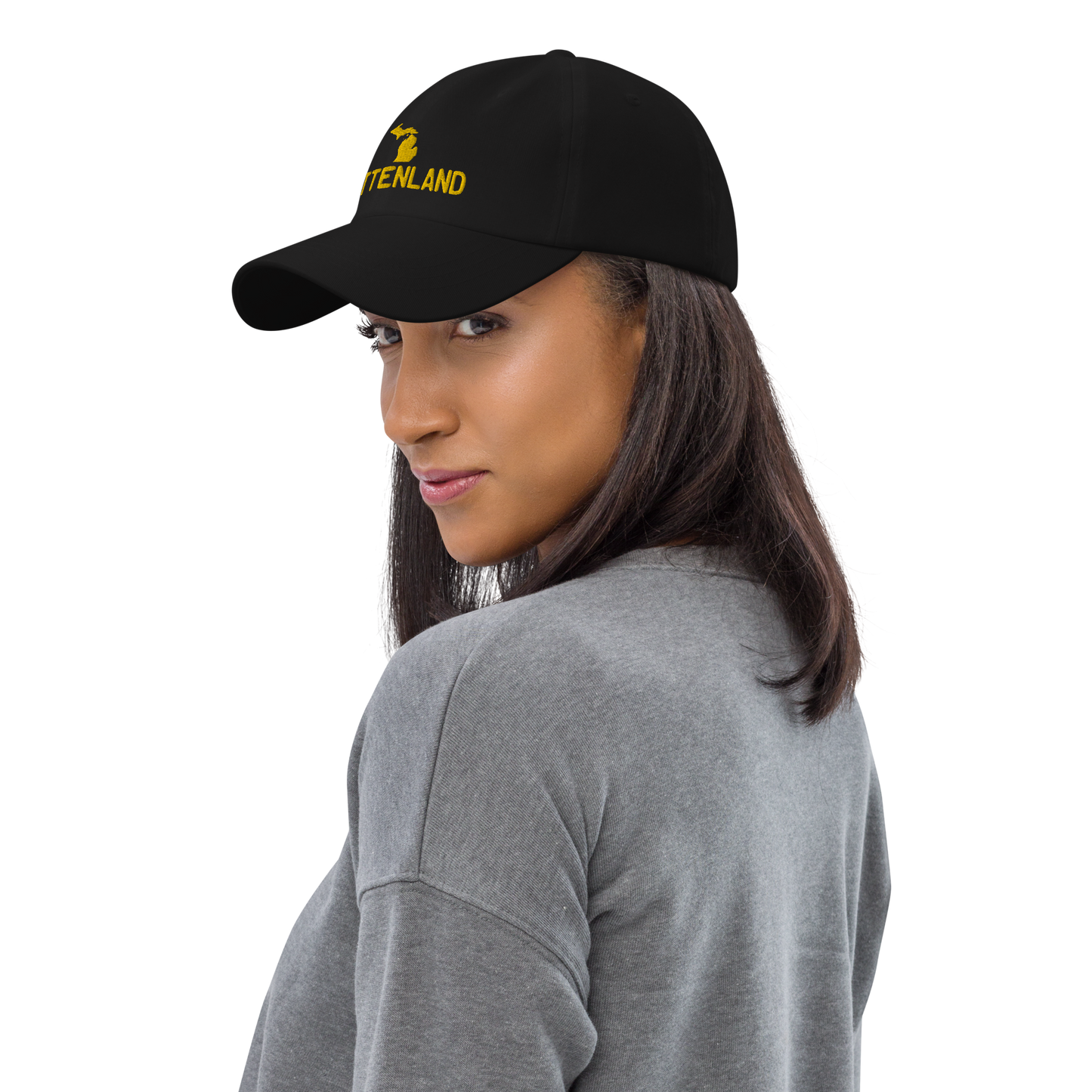 Michigan 'Mittenland' Dad Hat | Gold Embroidery