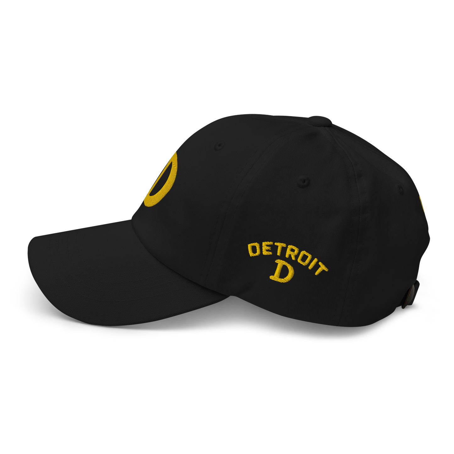 Detroit 'Old French D' Dad Hat (w/ Side Design) | Gold Embroidery