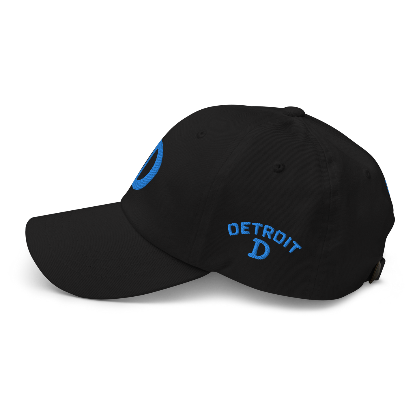 Detroit 'Old French D' Dad Hat (w/ Side Design) | Azure Embroidery