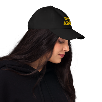 'Ann Arbor' Dad Hat | Gold/Navy Embroidery