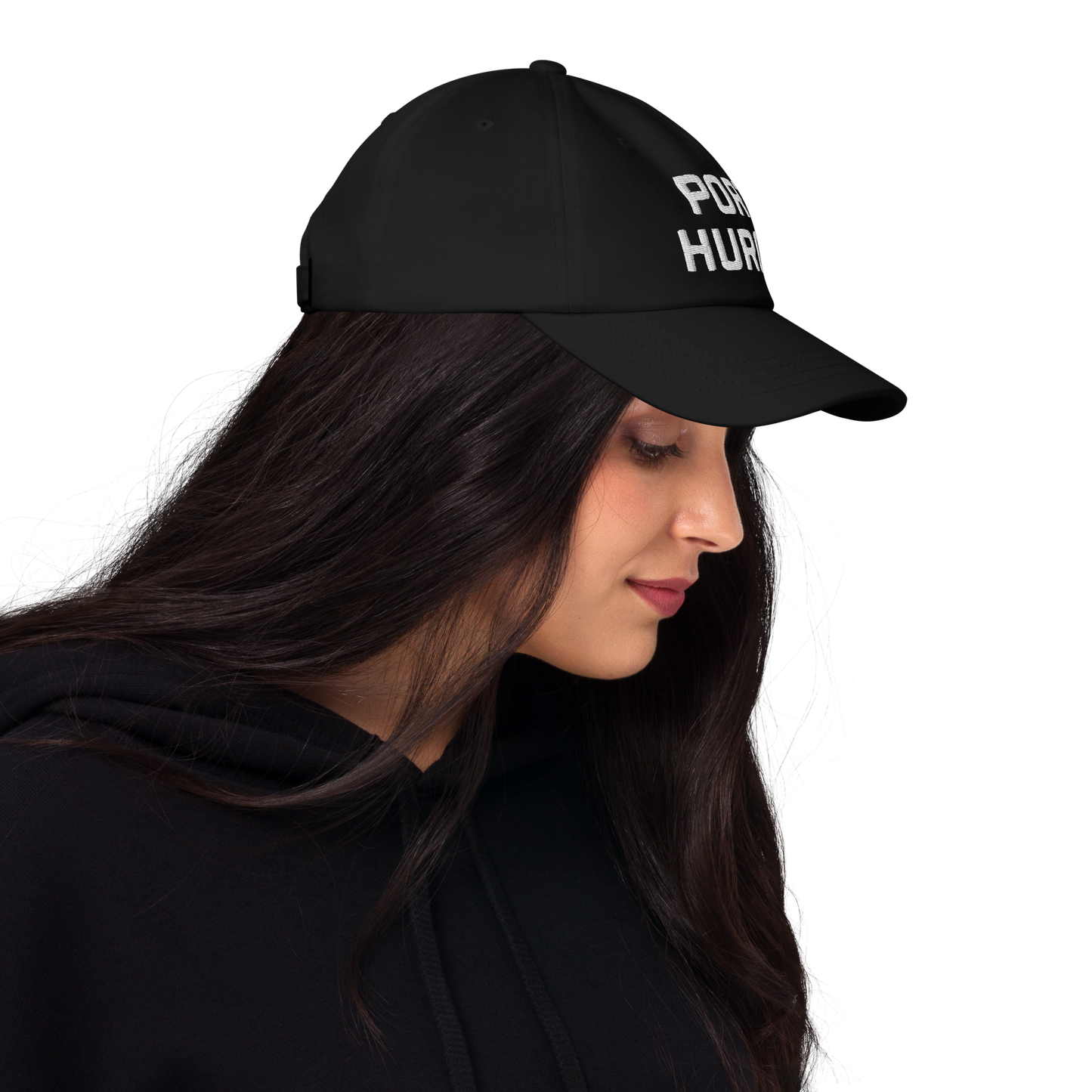 'Port Huron' Dad Hat | White/Black Embroidey