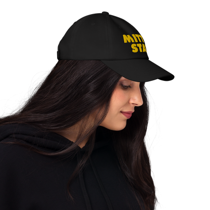 Michigan 'Mitten State' Dad Hat (Geometric Sans Font) | Gold Embroidery