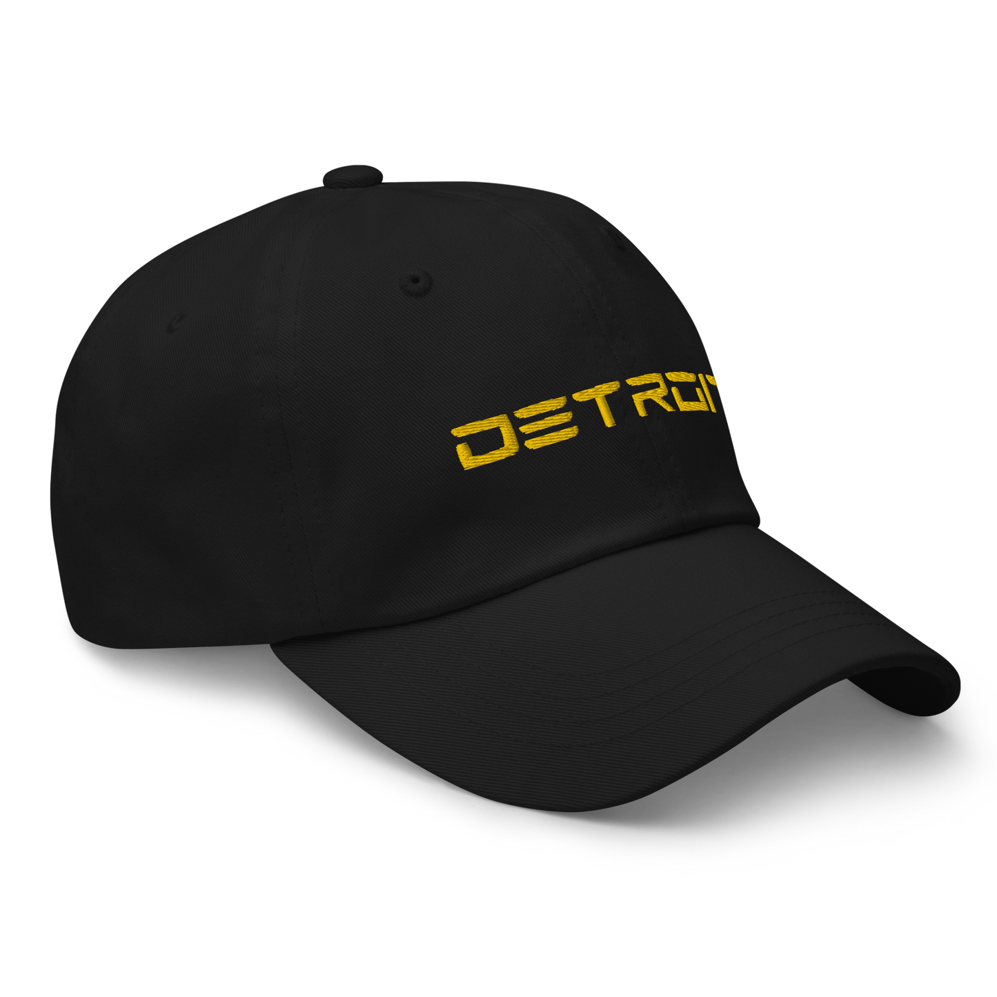 'Detroit' Dad Hat (Electric Font) | Gold Embroidery