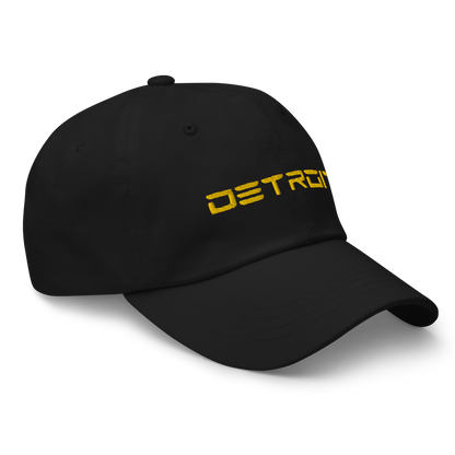 'Detroit' Dad Hat (Electric Font) | Gold Embroidery