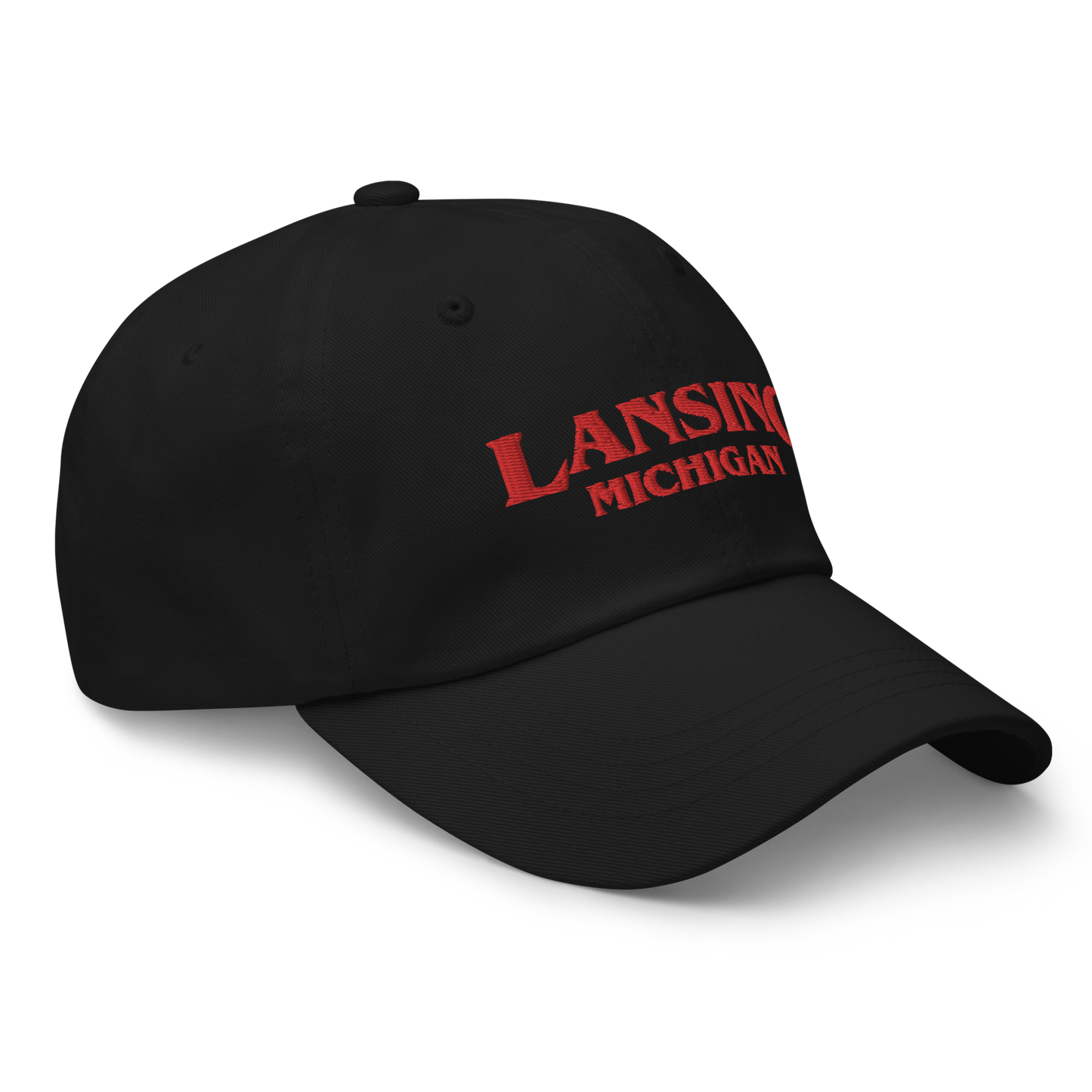 'Lansing Michigan' Dad Hat (1980s Drama Parody)