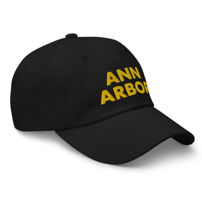 'Ann Arbor' Dad Hat | Gold/Navy Embroidery