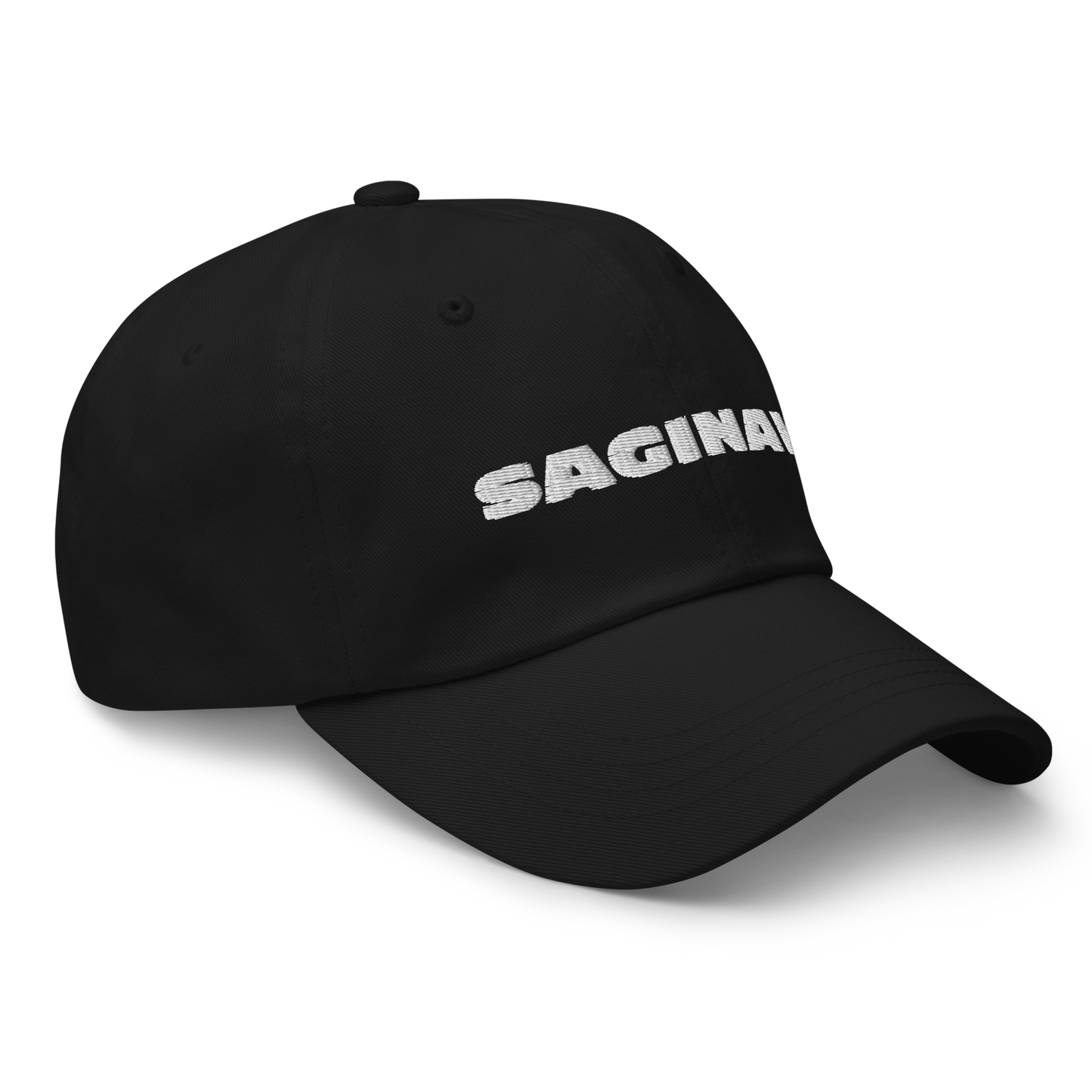 'Saginaw' Dad Hat | White/Black Embroidery