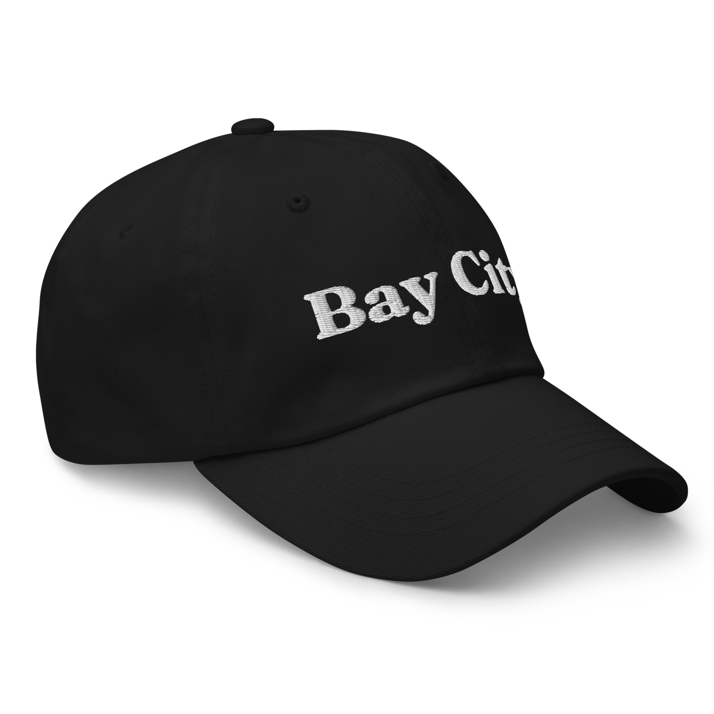 'Bay City' Dad Hat | White/Navy Embroidery