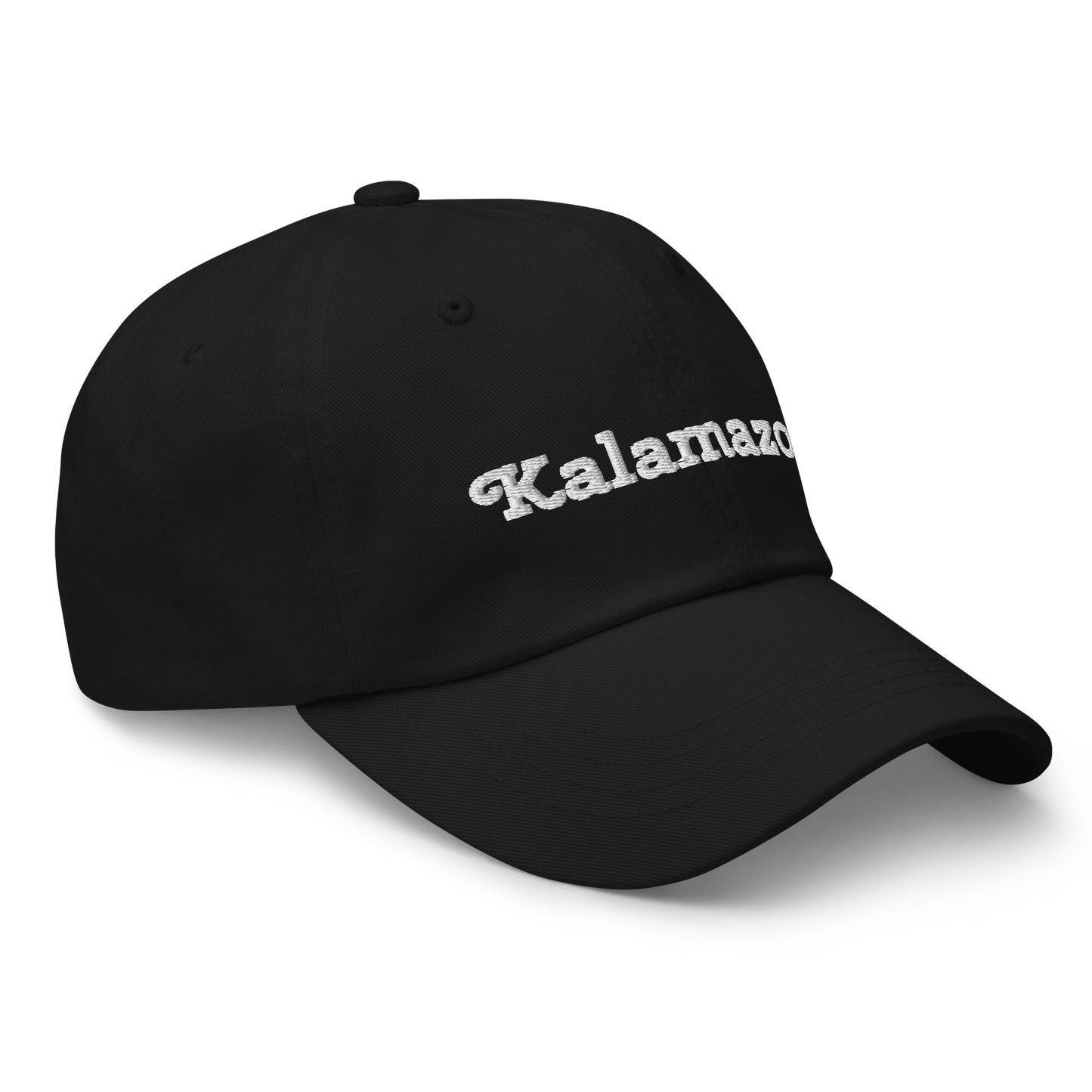 'Kalamazoo' Dad Hat | White/Black Embroidery