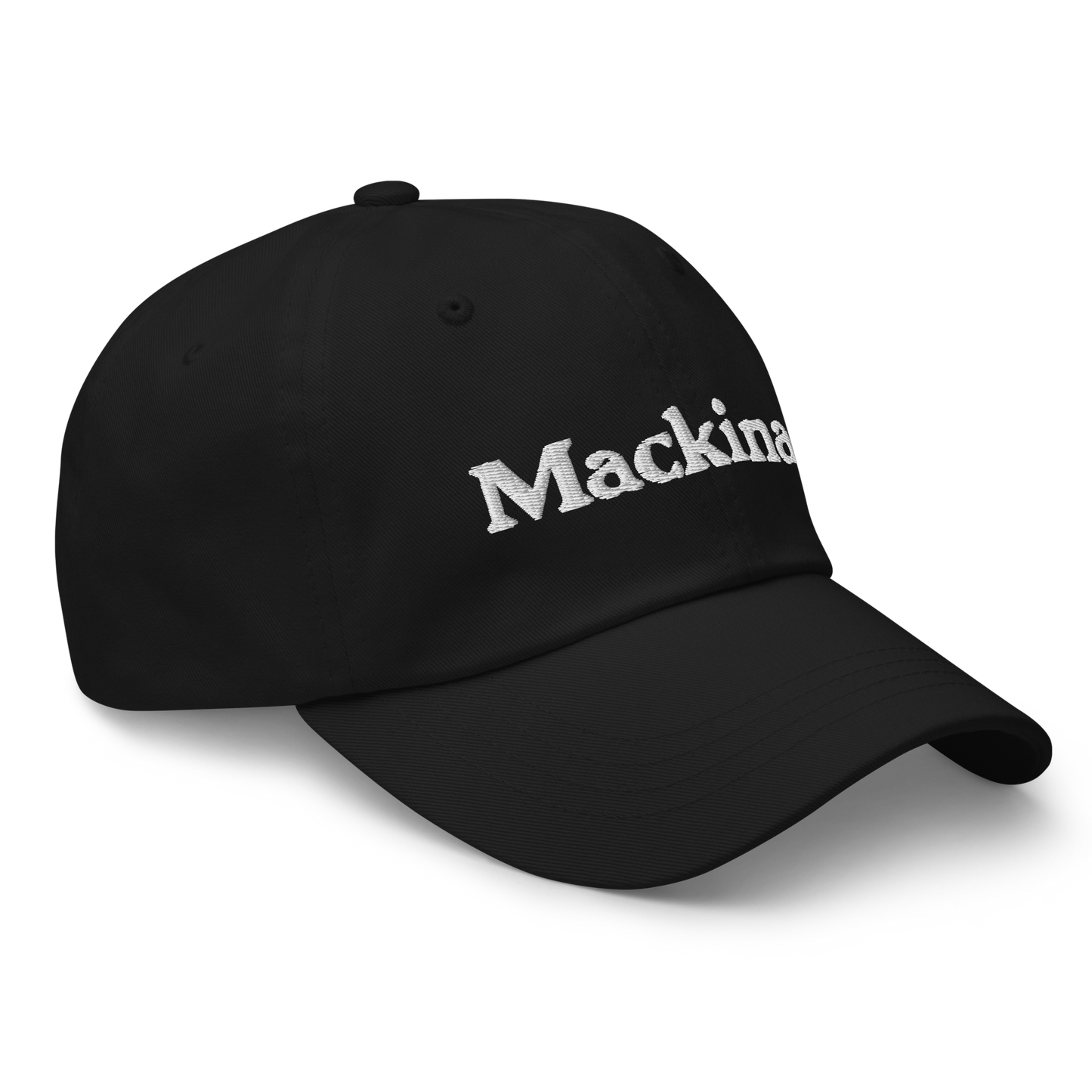 'Mackinac' Dad Hat | White/Navy Embroidery