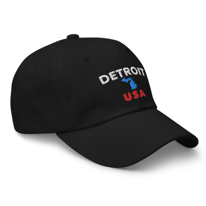 'Detroit USA' Dad Hat (w/ Michigan Outline)