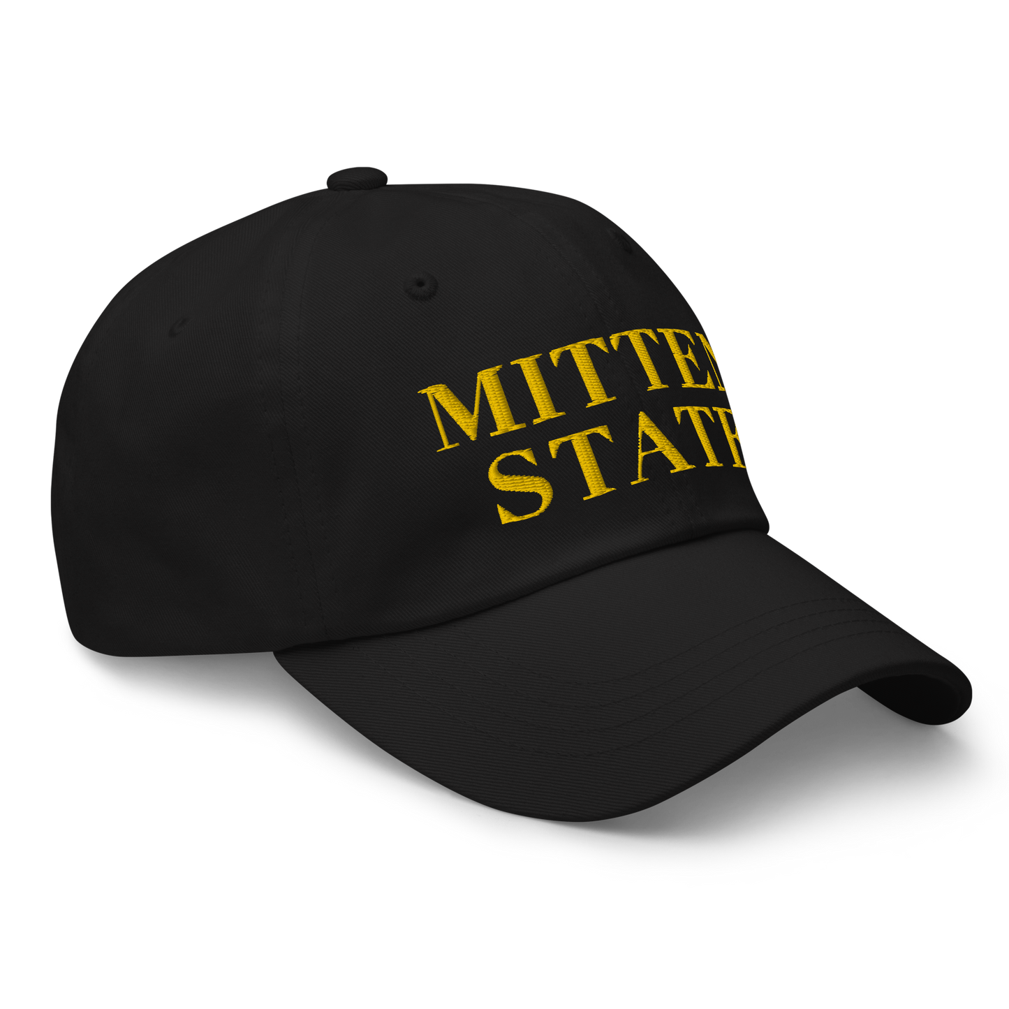 Michigan 'Mitten State' Dad Hat (Didone Font) | Gold Embroidery