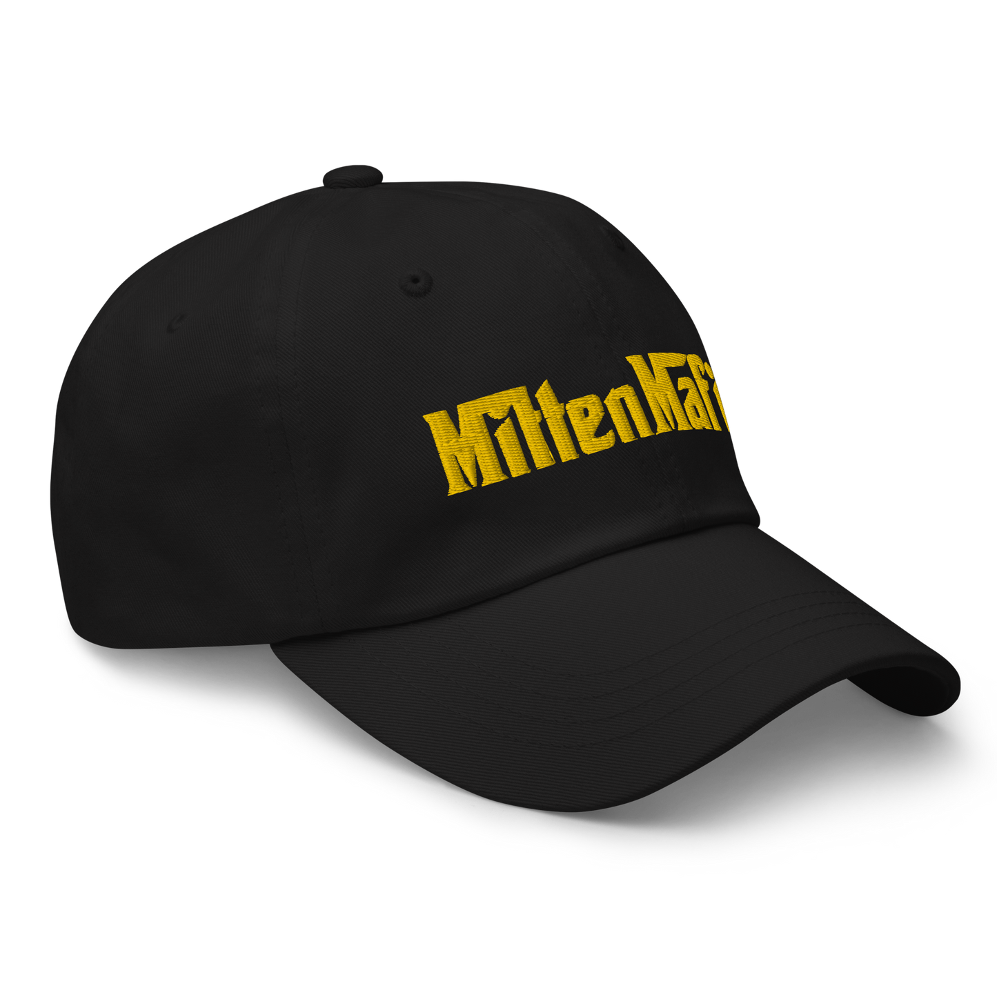 Michigan 'MittenMafia' Dad Hat (Gangster Font) | Gold Embroidery