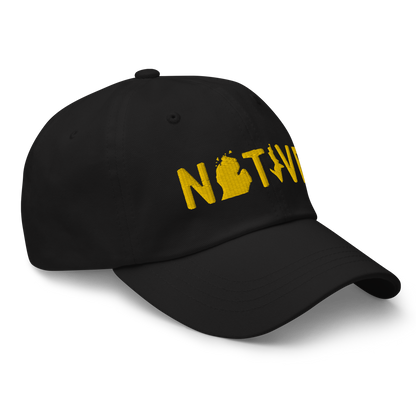 Michigan 'Native' Dad Hat (Licence Plate Font) | Gold Embroidery