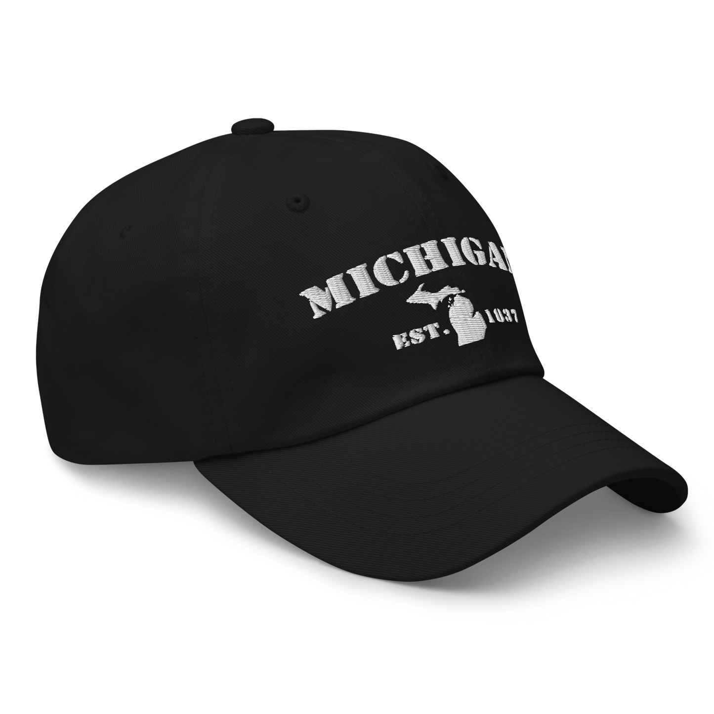 'Michigan EST 1837' Dad Hat (Army Font)