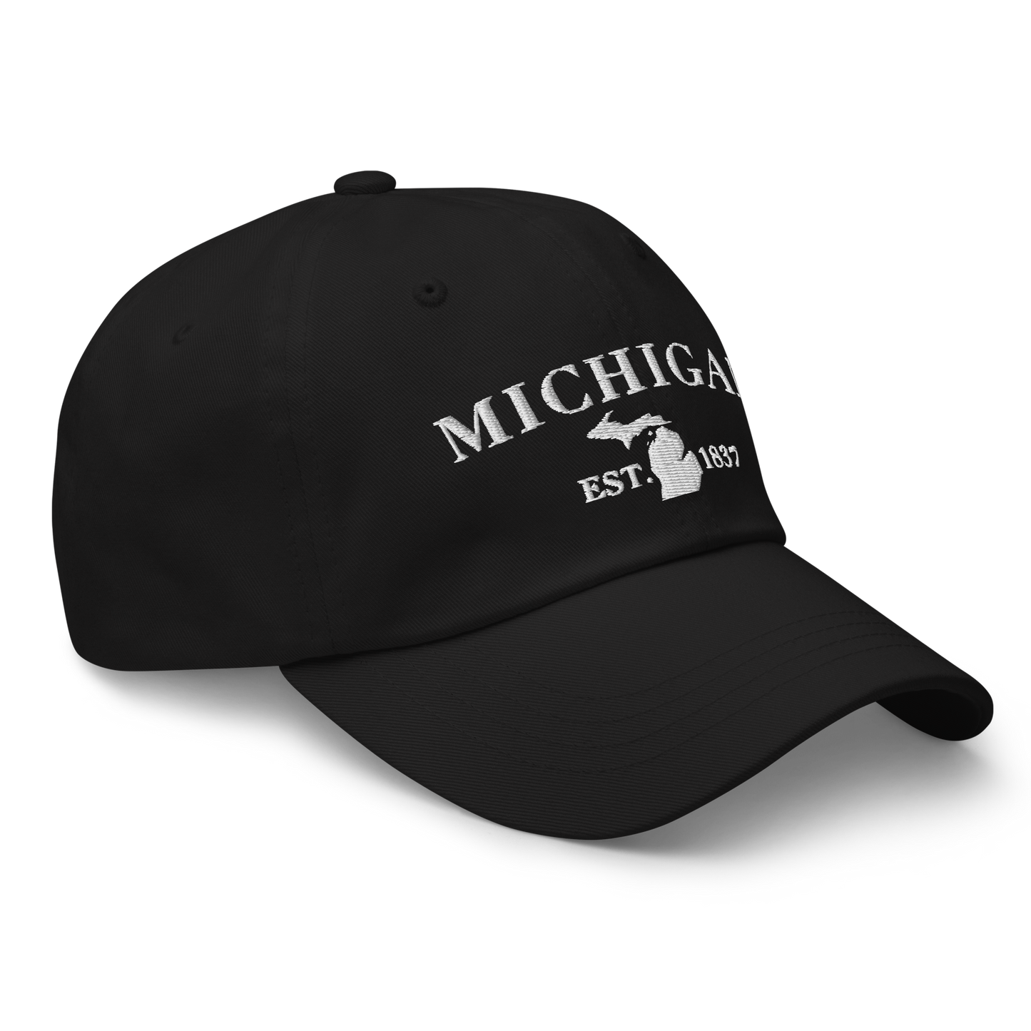 'Michigan EST 1837' Dad Hat (Didone Font)