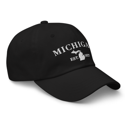 'Michigan EST 1837' Dad Hat (Didone Font)