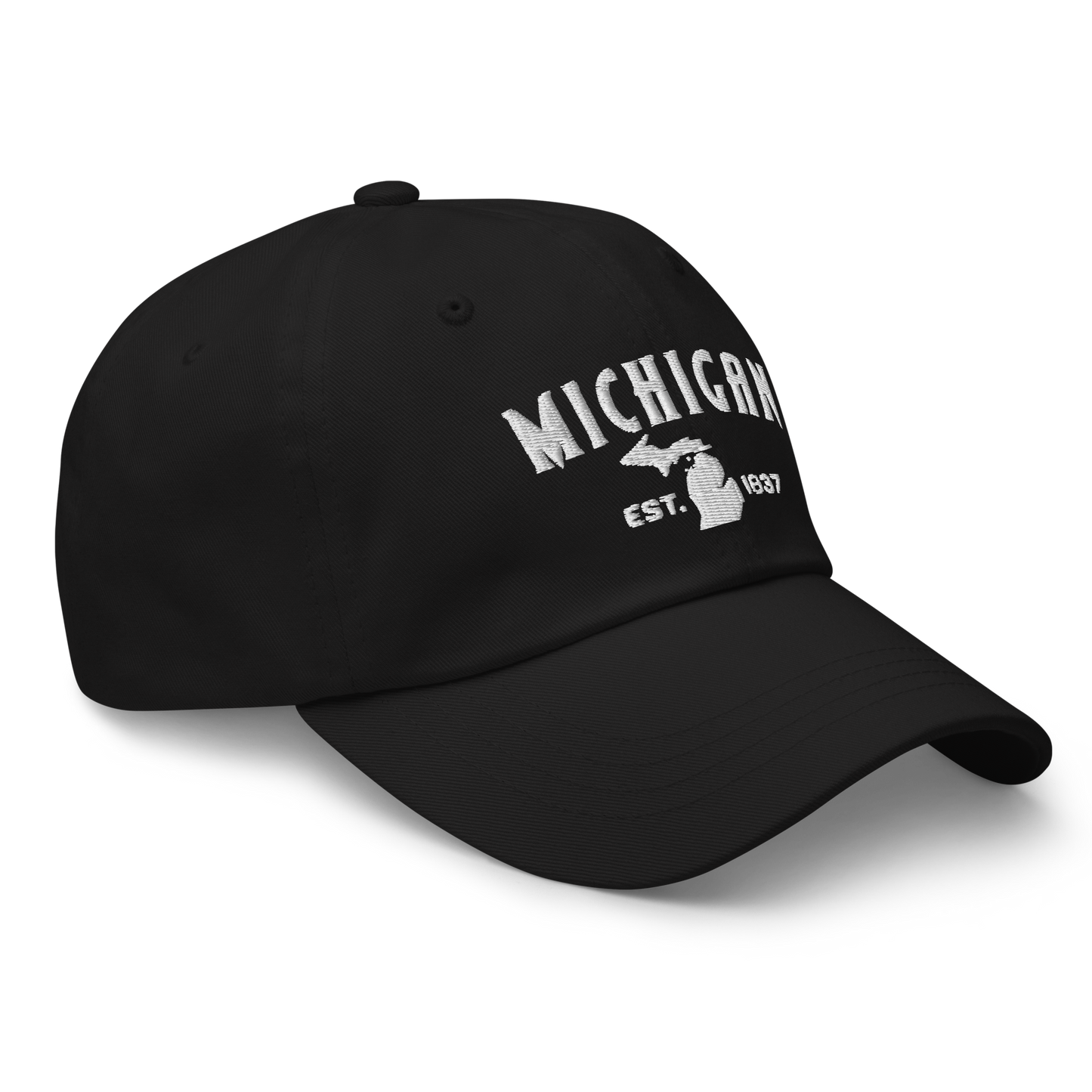 'Michigan EST 1837' Dad Hat (Vicious Mustelid Font)