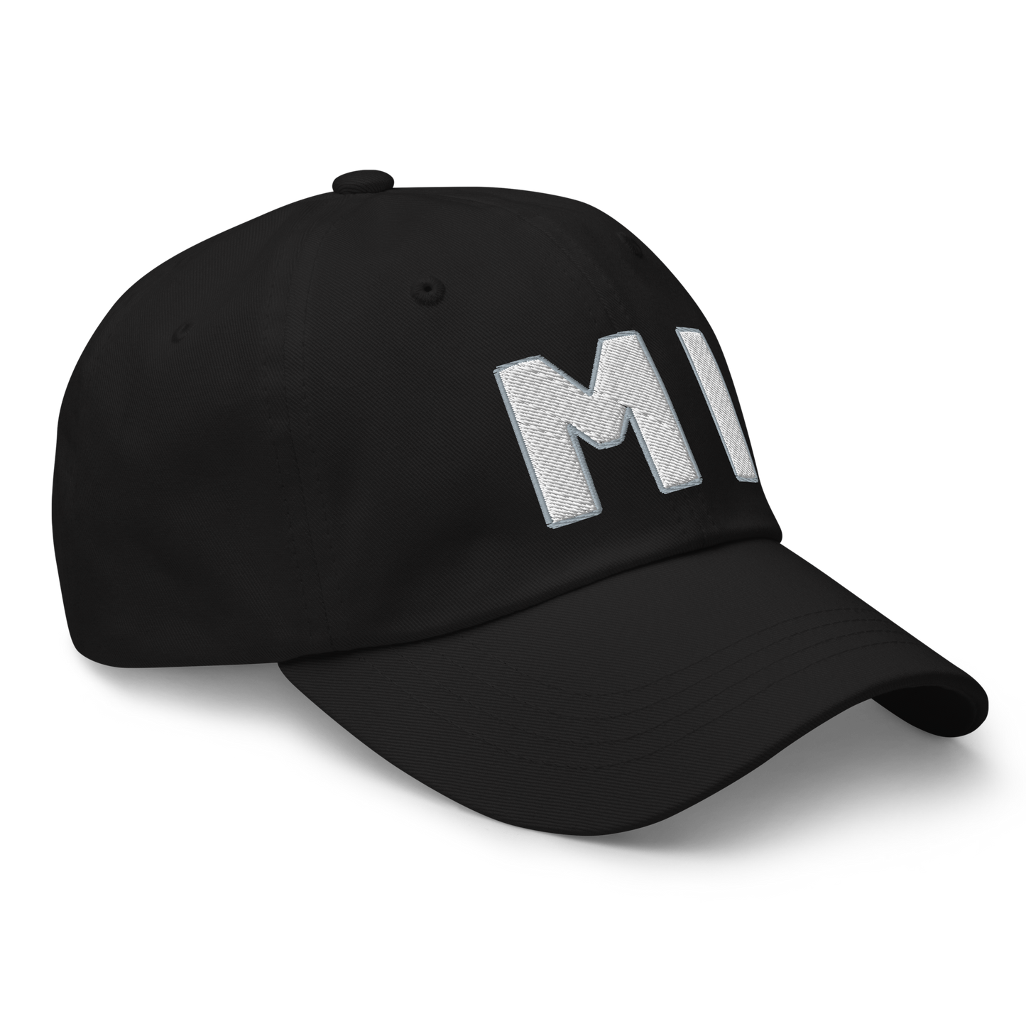 Michigan 'MI' Dad Hat (1940s Baseball Font)