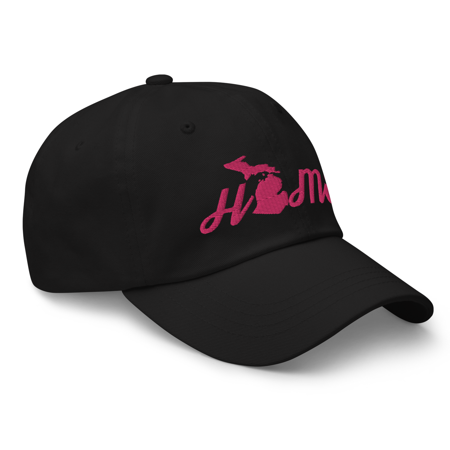 Michigan 'Home' Dad Hat (Script Font) | Pink Embroidery