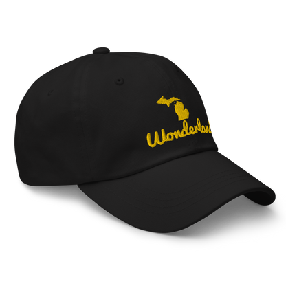 Michigan 'Wonderland' Dad Hat (Script Font) | Gold Embroidery