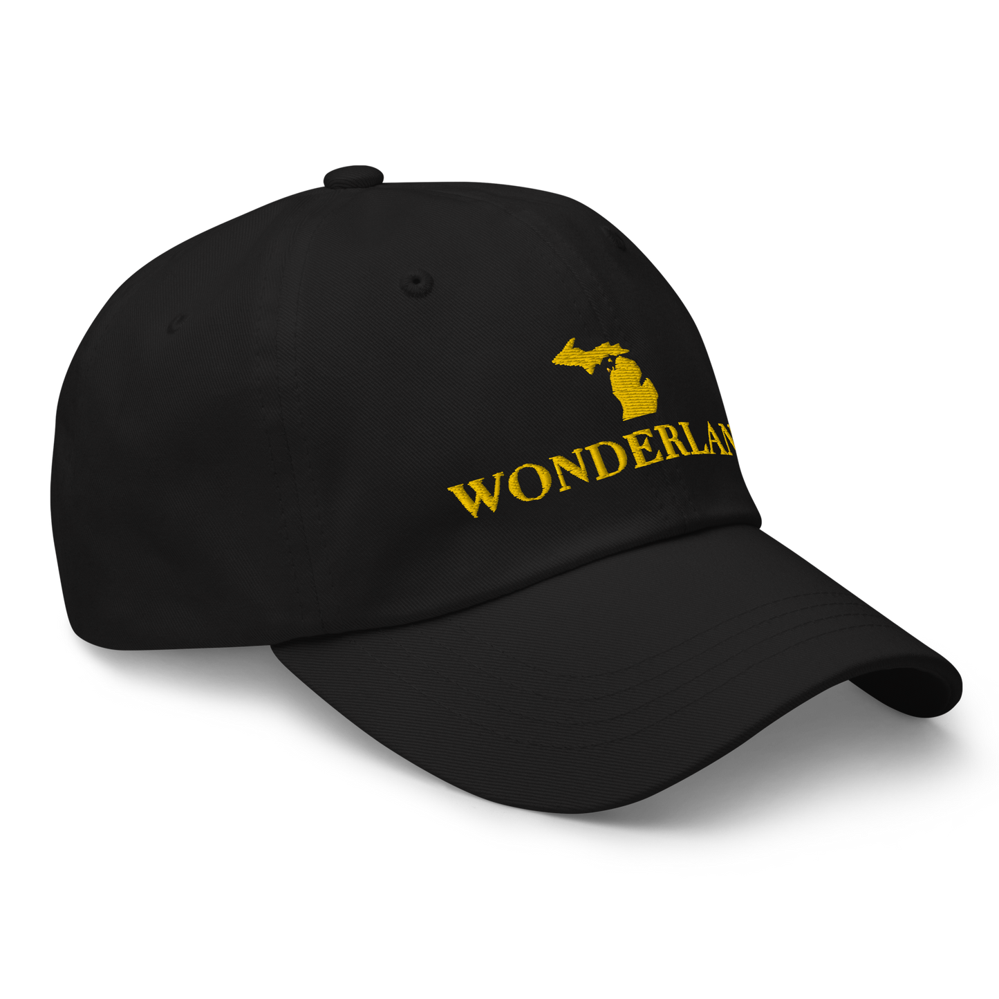 Michigan 'Wonderland' Dad Hat (Didone Font) | Gold Embroidery