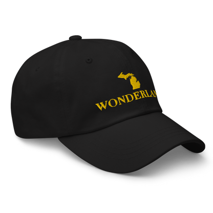 Michigan 'Wonderland' Dad Hat (Didone Font) | Gold Embroidery