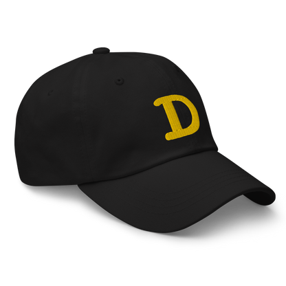 Detroit 'Old French D' Dad Hat (w/ Side Design) | Gold Embroidery