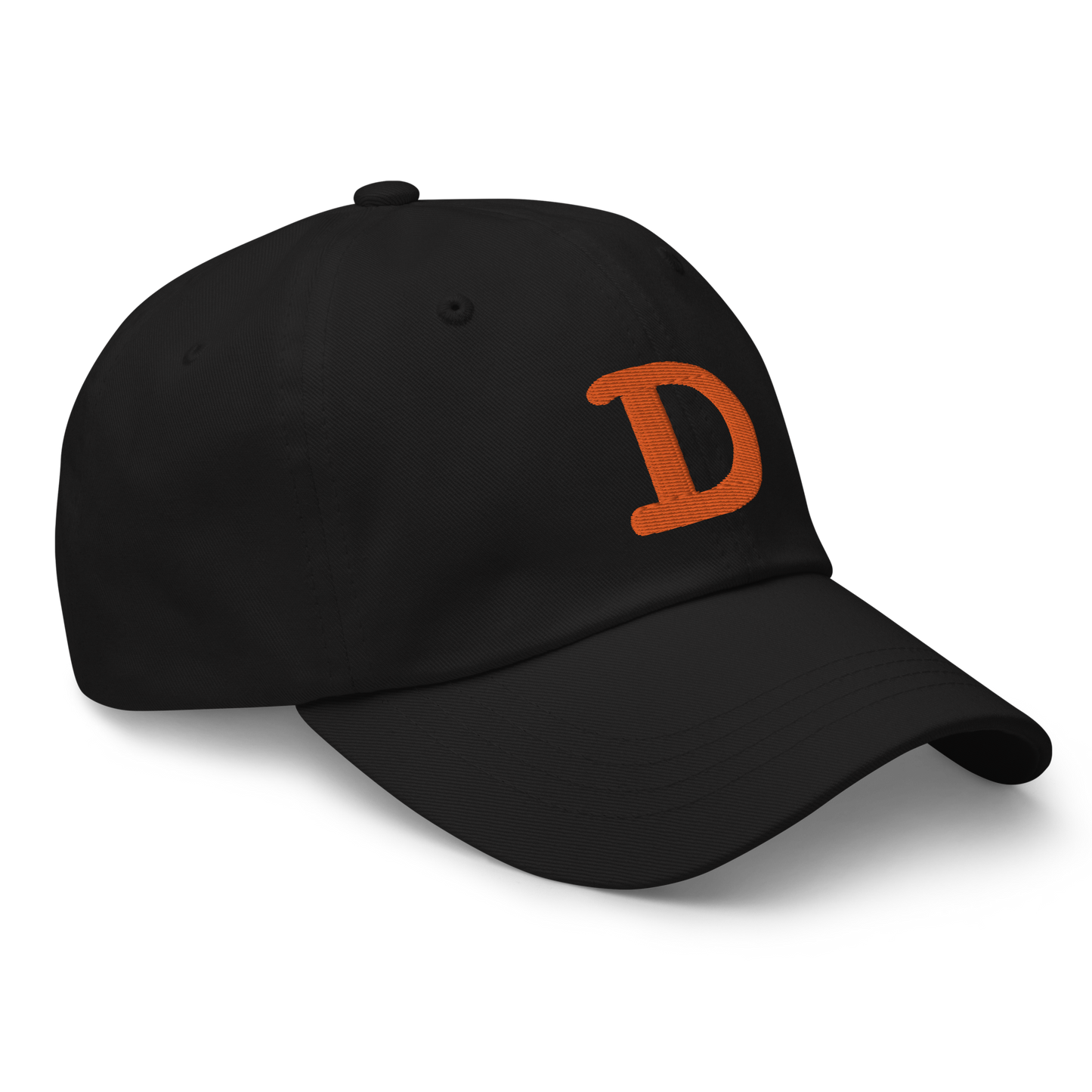 Detroit 'Old French D' Dad Hat (w/ Side Design) | Orange Embroidery