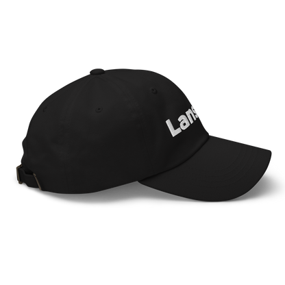 'Lansing' Dad Hat | White/Black Embroidery