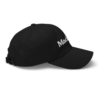 'Mackinac' Dad Hat | White/Navy Embroidery