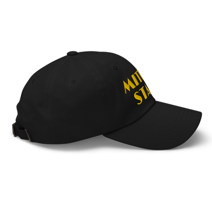 Michigan 'Mitten State' Dad Hat (Art Deco Font) | Gold Embroidery