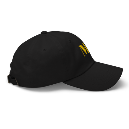 Michigan 'MI' Dad Hat (Didone Logotype) | Gold Embroidery