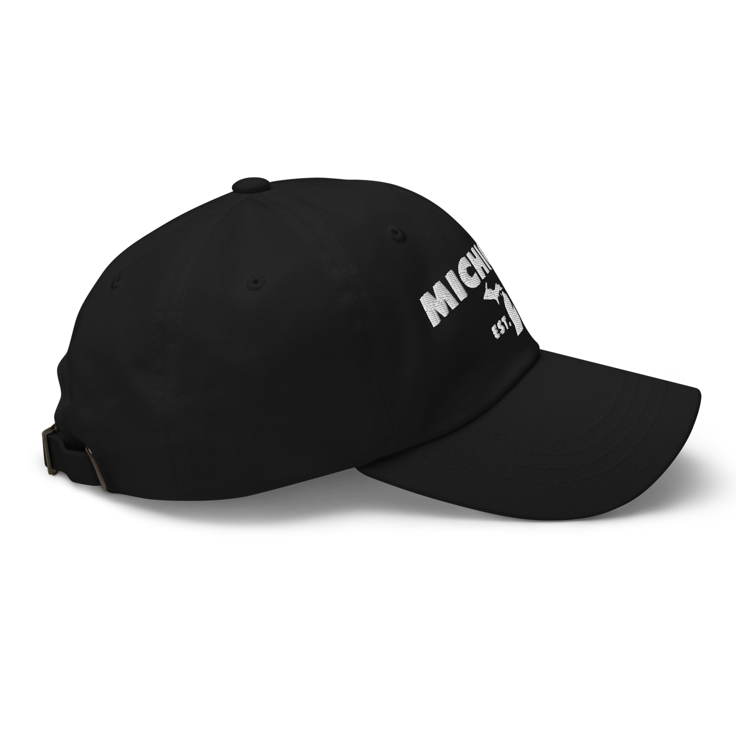 'Michigan EST 1837' Dad Hat (Geometric Sans Font)