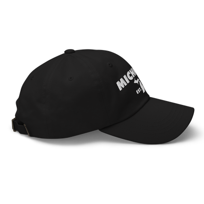 'Michigan EST 1837' Dad Hat (Geometric Sans Font)