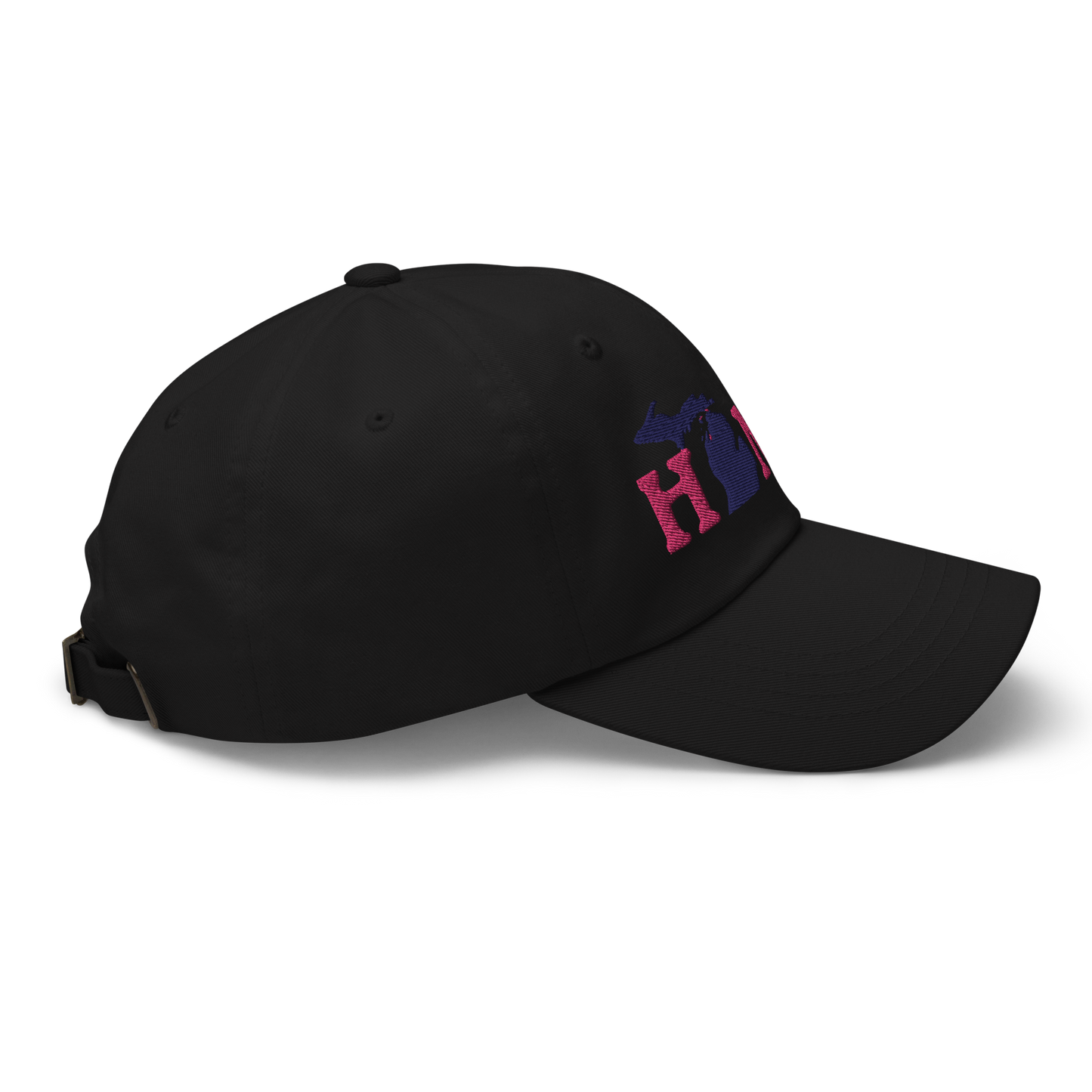 Michigan 'Home' Dad Hat (Woodcut Font) | Pink Embroidery