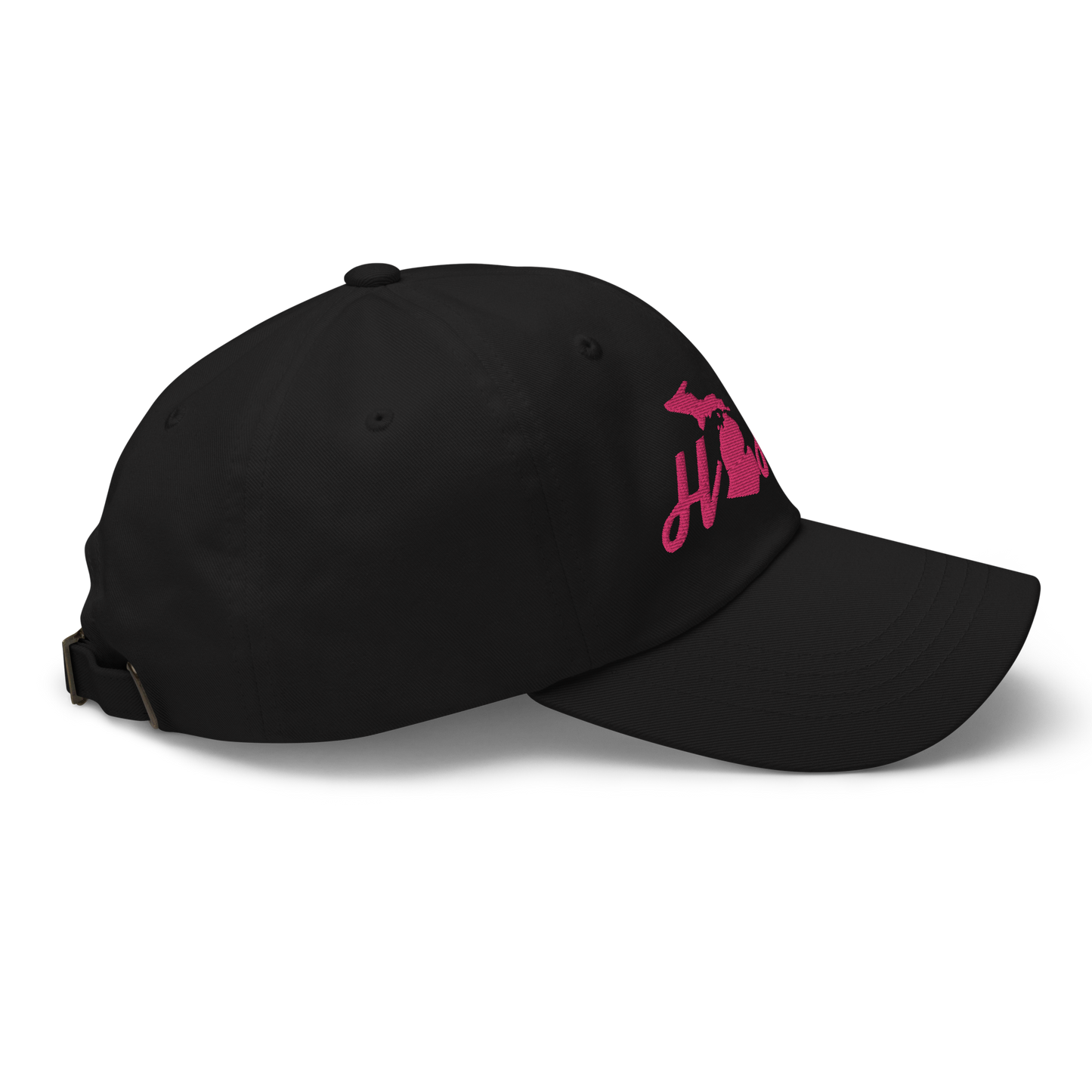 Michigan 'Home' Dad Hat (Script Font) | Pink Embroidery