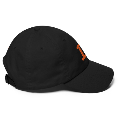 Detroit 'Old French D' Dad Hat (w/ Side Design) | Orange Embroidery