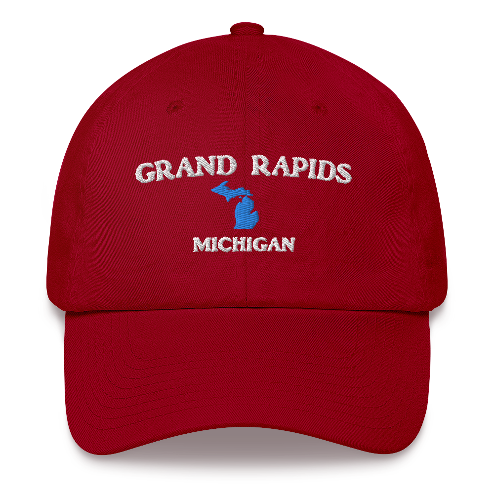 'Grand Rapids Michigan' Dad Hat (w/ Michigan Outline)