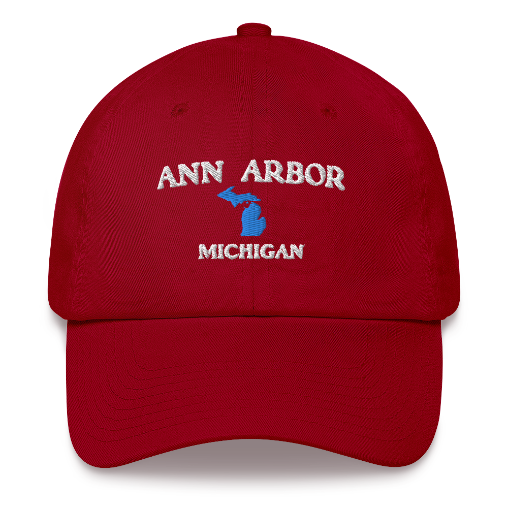 'Ann Arbor Michigan' Dad Hat (w/ Michigan Outline)