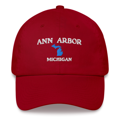 'Ann Arbor Michigan' Dad Hat (w/ Michigan Outline)