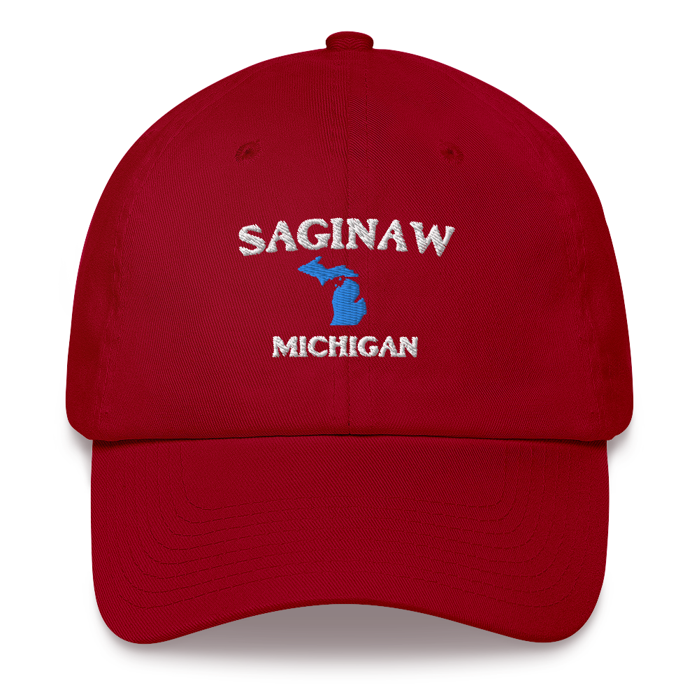 'Saginaw Michigan' Dad Hat (w/ Michigan Outline)