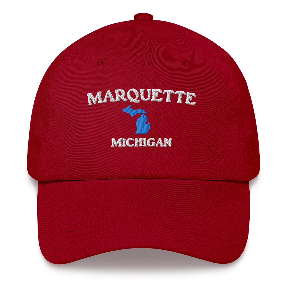 'Marquette Michigan' Dad Hat (w/ Michigan Outline)