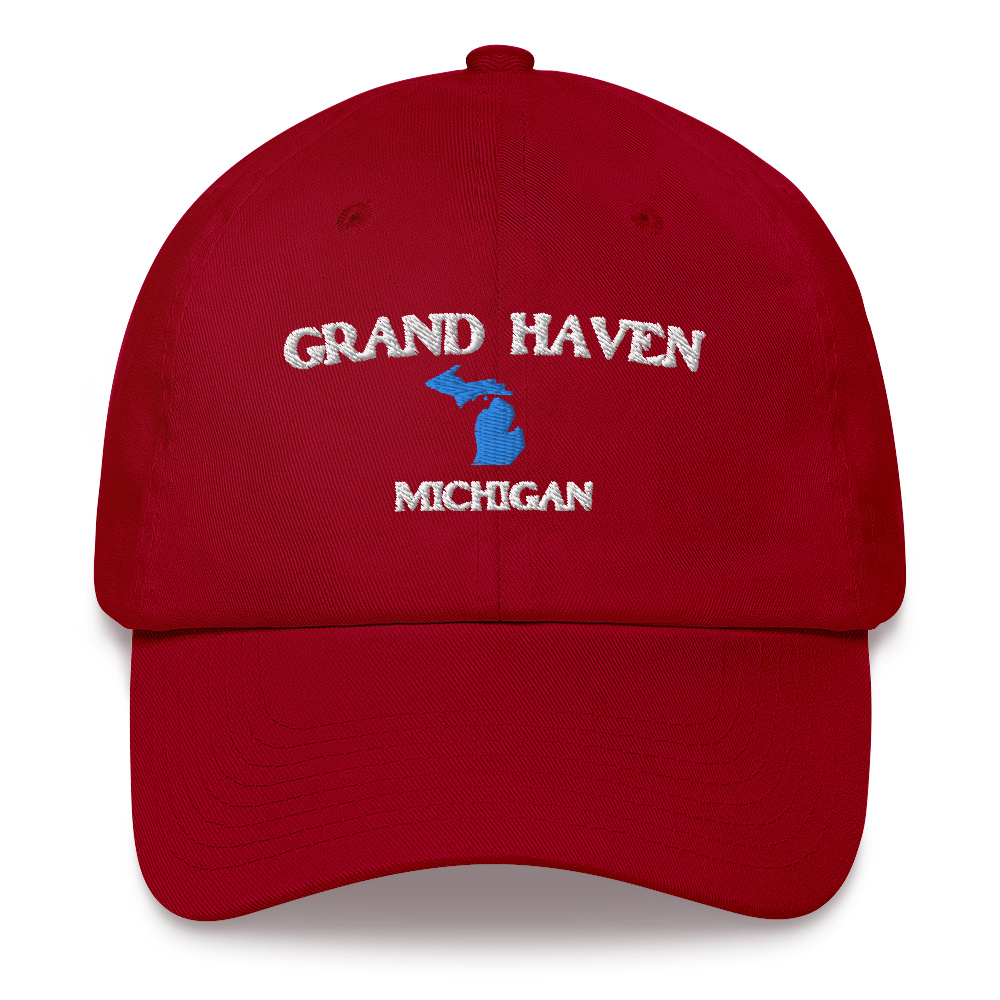 'Grand Haven Michigan' Dad Hat (w/ Michigan Outline)