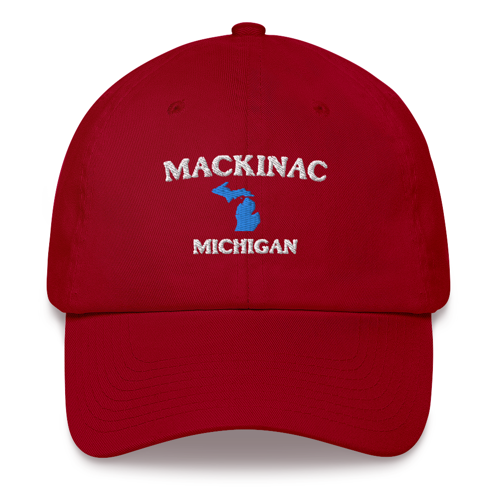 'Mackinac Michigan' Dad Hat (w/ Michigan Outline)