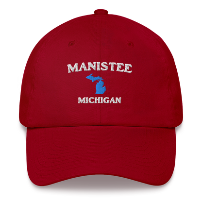 'Manistee Michigan' Dad Hat (w/ Michigan Outline)