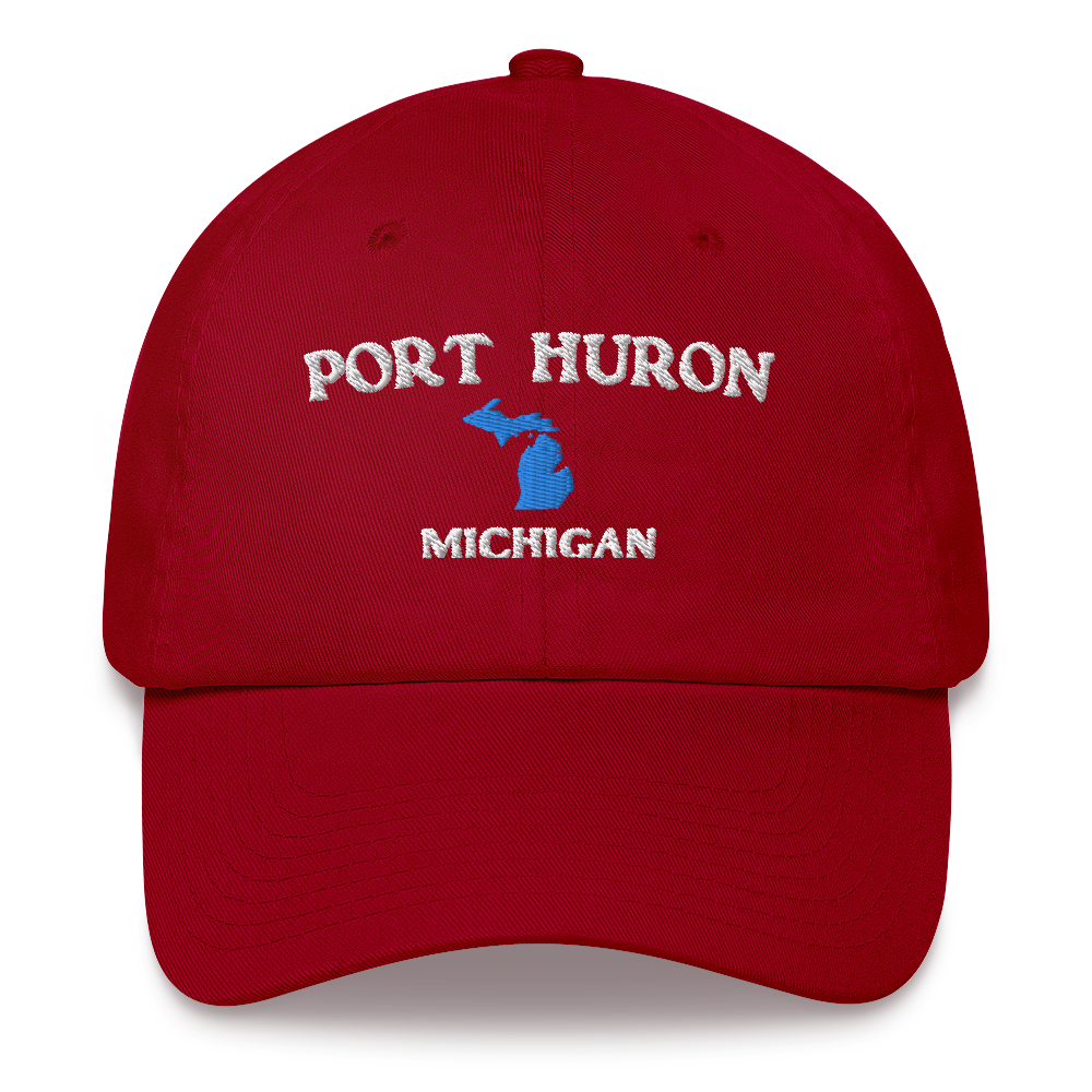 'Port Huron Michigan' Dad Hat (w/ Michigan Outline)