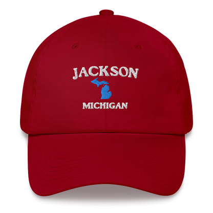 'Jackson Michigan' Dad Hat (w/ Michigan Outline)