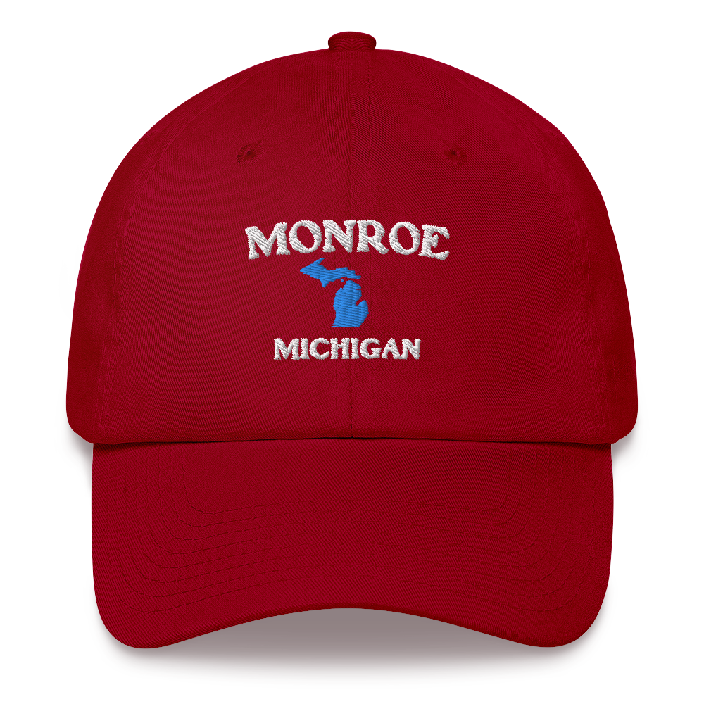 'Monroe Michigan' Dad Hat (w/ Michigan Outline)