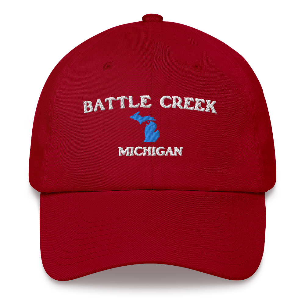 'Battle Creek Michigan' Dad Hat (w/ Michigan Outline)